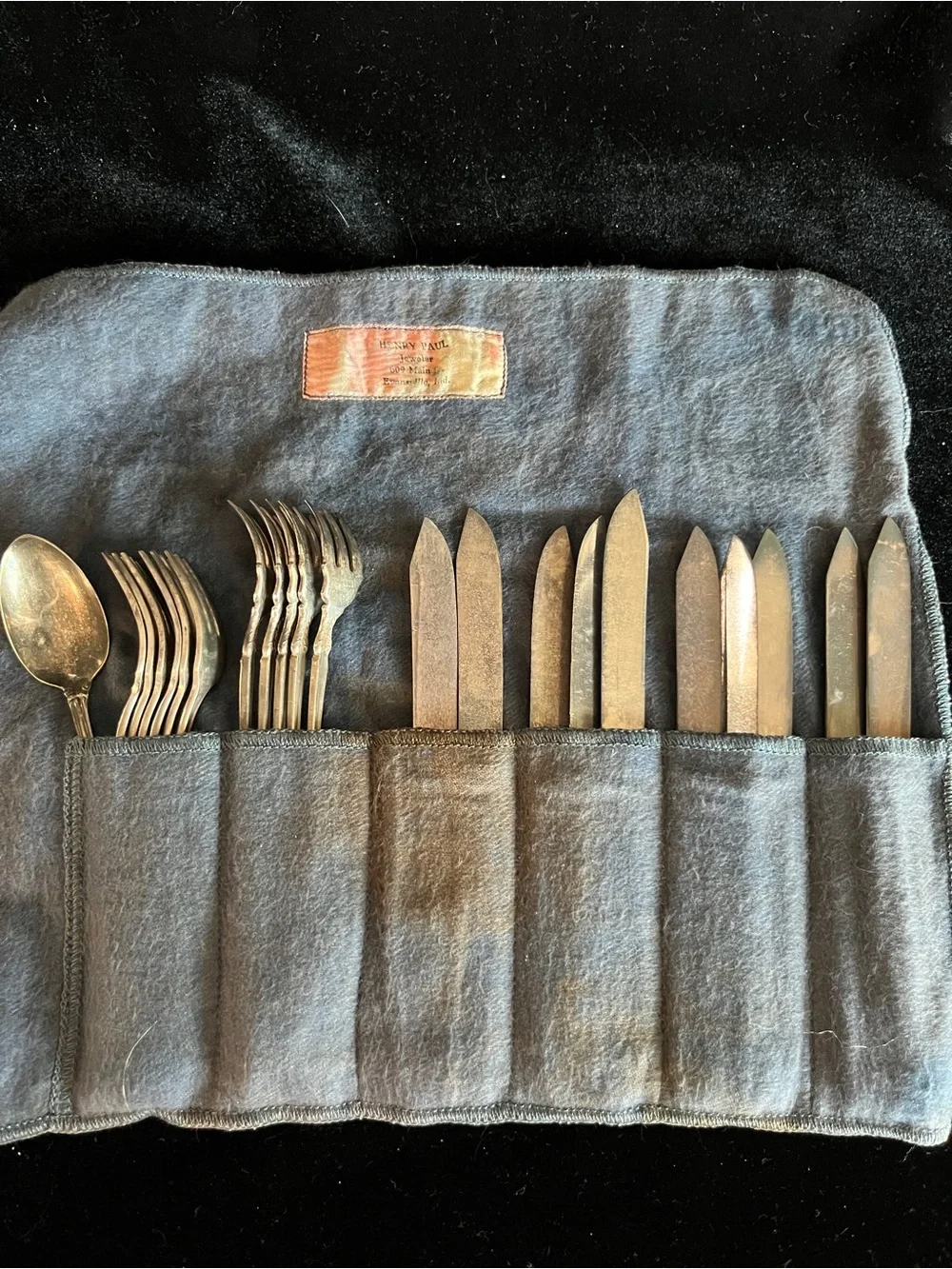 Lot of 22 Vintage Silver Plated Silverware Cheese Fruit Knives, appetizer Forks